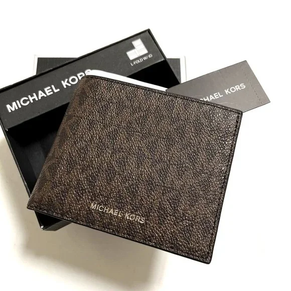 Michael Kors Brown Monogram Bifold Wallet - Picture 1 of 9